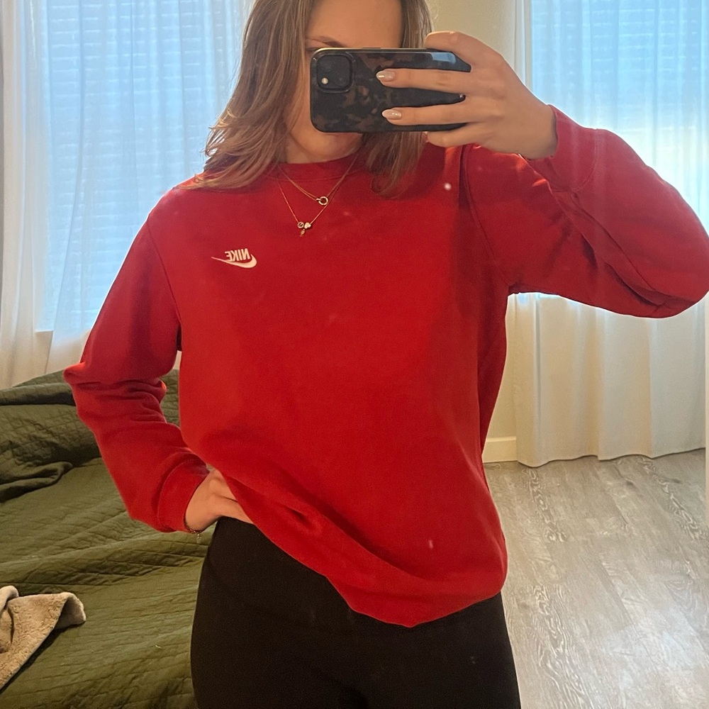 Nike Women's Red Sweatshirt